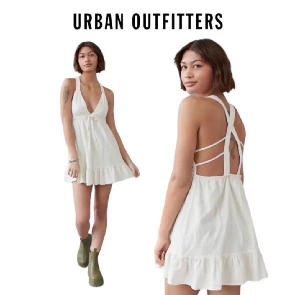 NEW Urban Outfitters UO Hansel Strappy-Back Mini Dress L XL